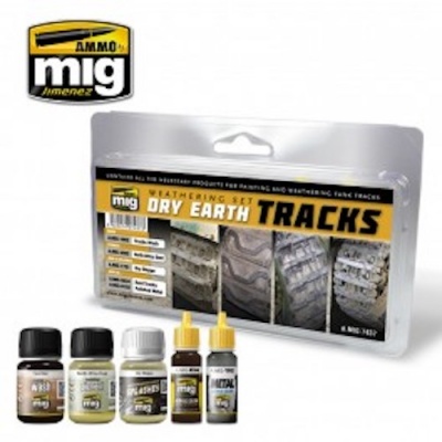 Ammo Mig A.Mig 7437 Dry Earth Tracks Weathering Set